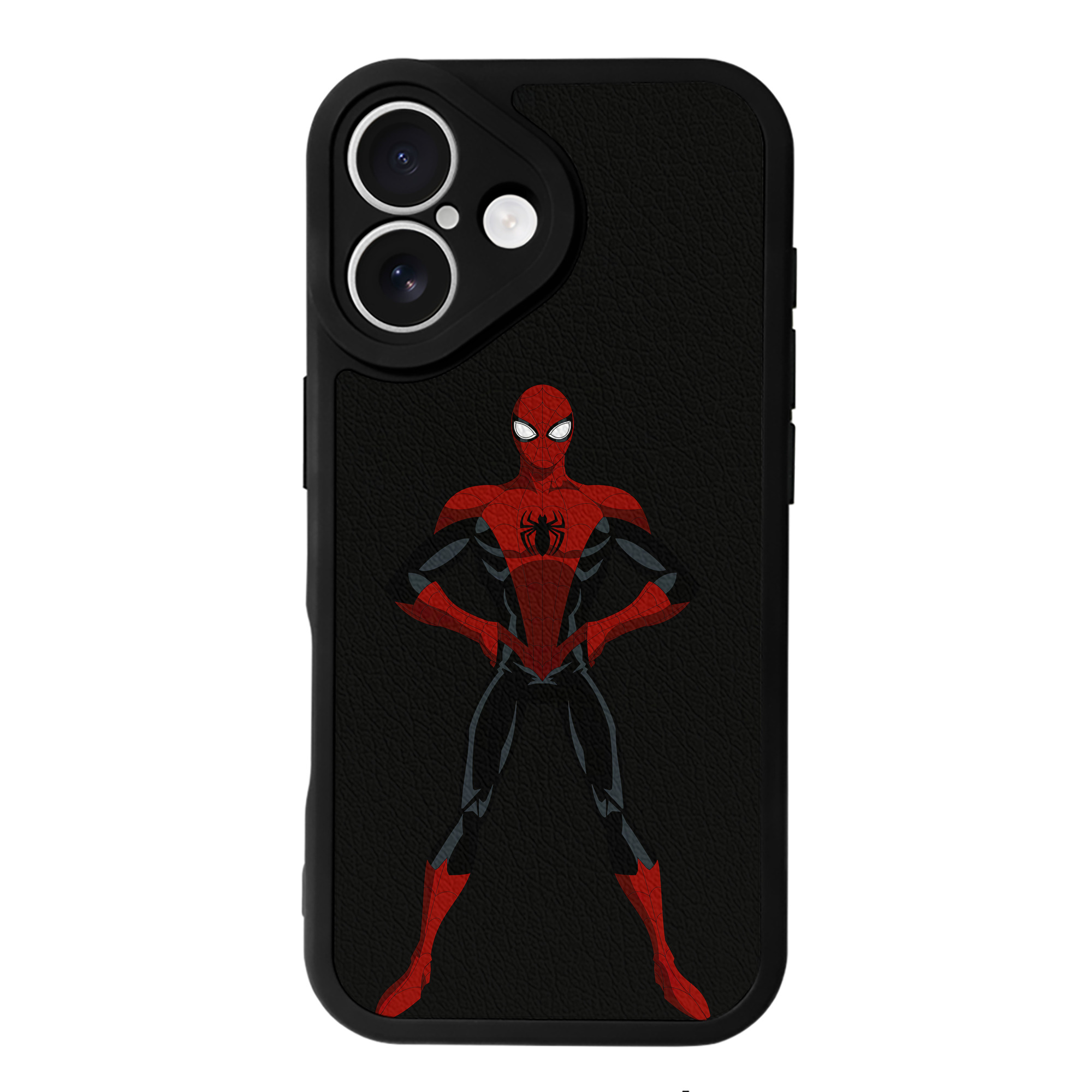 Spider Man スパイダーマン 【iPhone 16シリーズ対応】シリコンスマホケース（レザー調） 材質：シリコン